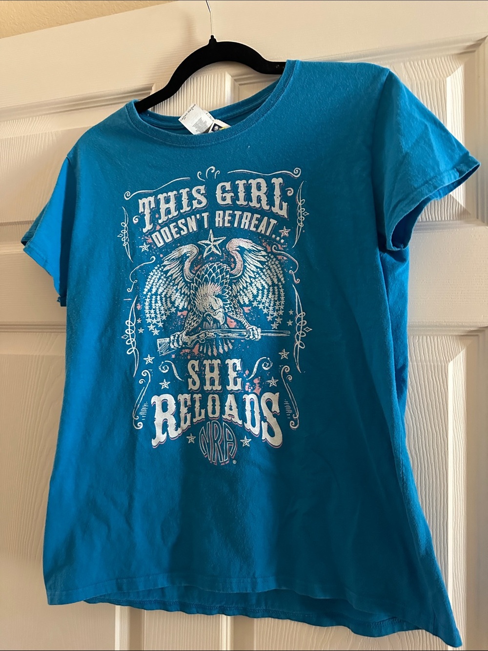 This Girl Reloads Graphic Tee - Blue